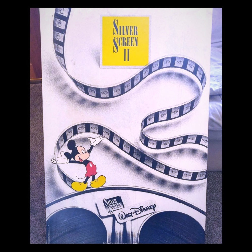 VTG Antique Wood Disney Silver Screen Art